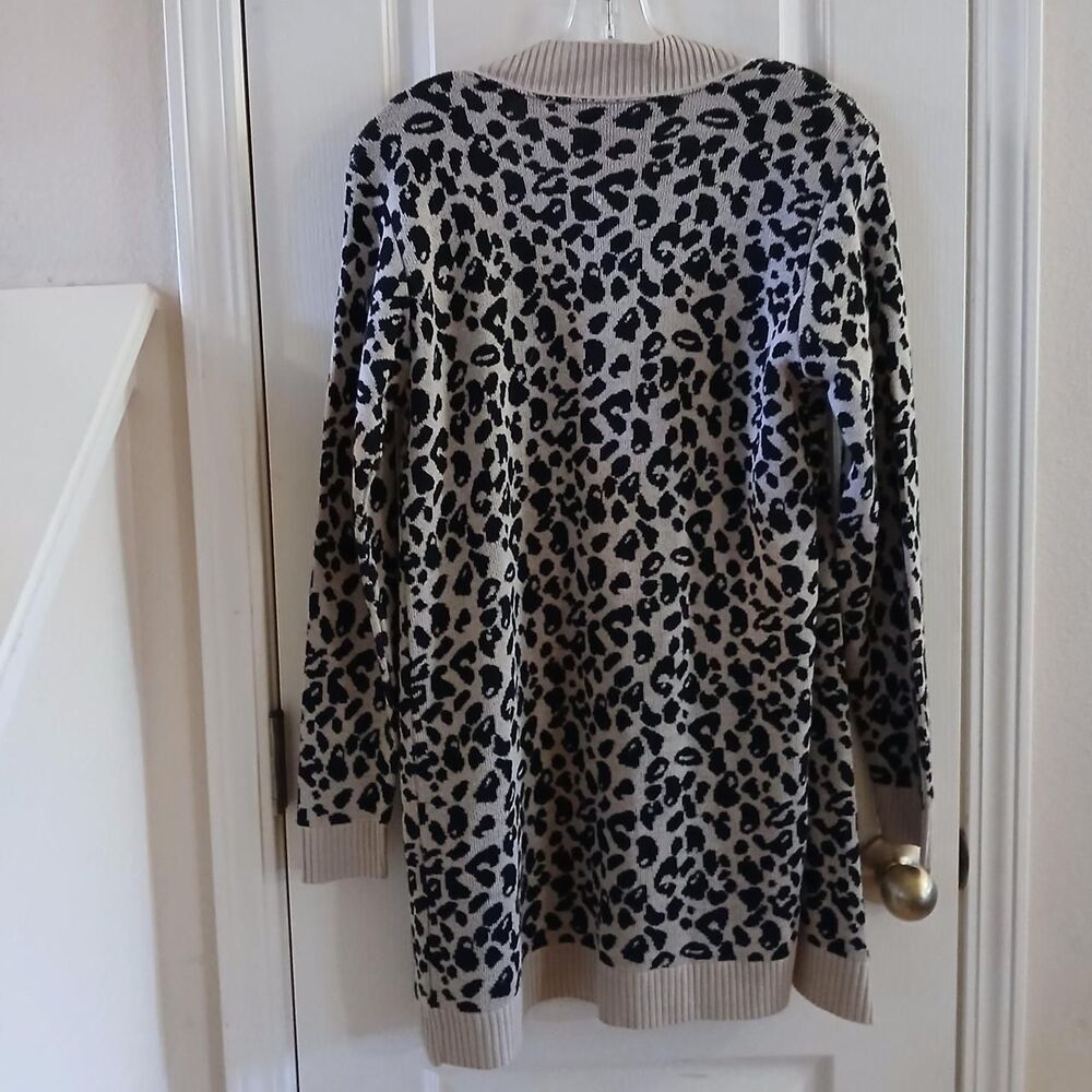 Nine West Leopard Print Open Front Knit Cardigan … - image 5